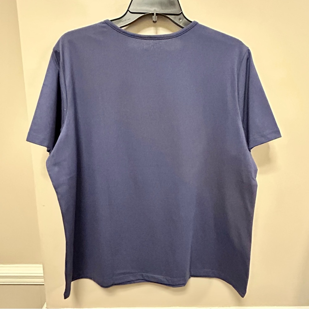 Coral Bay Sz PL Navy Blue USA Jeweled T Shirt NWT - Picture 3 of 4